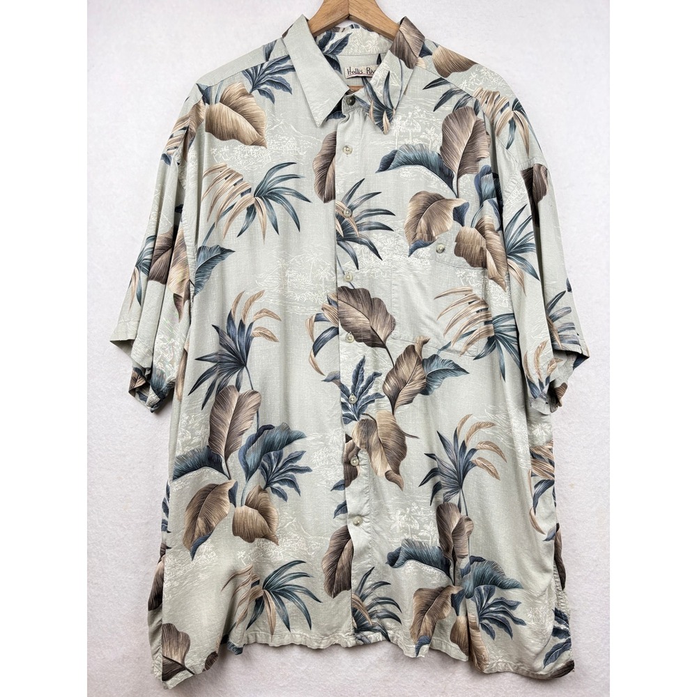 Hollis River Rayon Button Down Shirt Mens‎ 3XL Tropical Aloha Resort